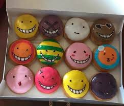Who Wants To Eat This Koro Sensei Donuts Anime Amino Anime Crafts Anime Cake Classroom Birthday