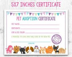 Image Result For Pet Adoption Certificate Free Printable Pet Adoption Birthday Party Pet Adoption Certificate Adoption Certificate