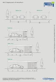 Technische Ansichten Multi Flachdach Doppelcarport Mit Schuppen Doppelcarport Mit Abstellraum Doppelcarport Carport