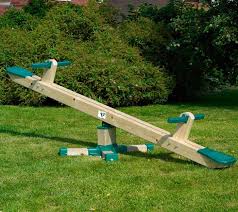 Bounce Up And Down As Well As Spinning Round And Round On This Lovely Traditional Wooden Seesaw Supplie Toddler Playground Backyard Playground Tree House Kids