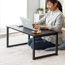 ローデスク 座デスク ローテーブル ダークブラウン 幅80cm 奥行45cm 耐荷重30kg 木目調天板 100 deskl007brの販売商品 通販ならサンワダイレクト 座椅子 ローテーブル センターテーブル