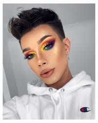 James Charles Rainbow Makeup Looks James Charles Rainbowmakeuplooksjamescharles James Charles Aesthetic In 2021 Rainbow Eye Makeup Pride Makeup James Charles