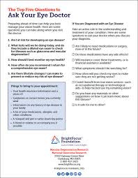 One of the major reasons people buy a camper is the desire of freed. The Top Five Questions To Ask Your Eye Doctor Brightfocus Foundation