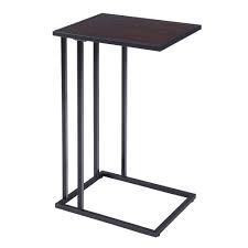 Fivegiven Under Couch Sofa Side Table C Shaped Tall Rustic End Table Brown Walnut 26 Inch Click Image For More In 2020 Rustic End Tables Side Table Sofa Side Table