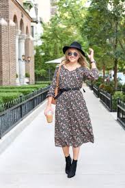 3 Ways To Style A Floral Midi Dress This Fall Bows Sequins Midi Dress Outfit Fall Floral Midi Dress Outfit Midi Dress Fall
