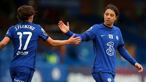 Jessie fleming, photo courtesy of chelsea fc where it started for jessie fleming. Sam Kerr Double Sinks Aston Villa And Keeps Chelsea Two Points Clear Of Mancester City In Wsl Eurosport