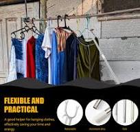 Amazon.com: OUNONA Aluminum Alloy Clothes Drying Pole 1 ...