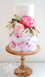 Hand Painted Wedding Cakes Belle The Magazine Hand Painted Wedding Cake Painted Wedding Cake Floral Wedding Cakes