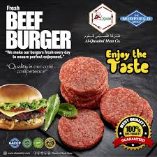 Alqusaimi Fresh Beef Burgers Our Beef Burgers Are Made Of The Best Quality Australian Fresh Beef To Give You The Best Tas Burger Fresh Fresh Meat Fresh Beef