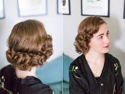 (the tighter you wrap the hair, the tighter your ringlet will be.) Mode De Lis Vintage Pin Curls For Short Hair Tutorial