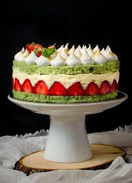 Matcha Fraisier Fraisier Cu Pudra De Ceai Verde Recipe Matcha Recipe Desserts Matcha Cake