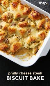 Philly Cheese Steak Biscuit Bake Recipe Recipes Food Cooking Recipes
