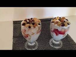 تحضير سلطة الفواكه بالياغورت الطبيعي لشهر رمضان رائعة في المذاق youtube food desserts pudding