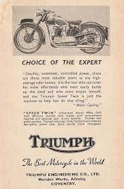 Triumph C1947 Vintage Motorcycle Posters Triumph Motorcycles Motorcycle Posters