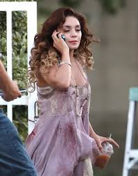 vanessa hudgens on the set of the