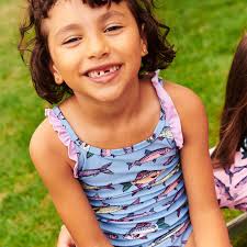 Claire Blue Fish Swim Suit