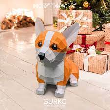Corgi Puppy Northpoly Papercraft Gurko Pdf Download 3d Etsy Paper Crafts Paper Sculpture Paper Art