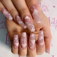 Maybe you would like to learn more about one of these? 24pcs Pink White Snow Cloud Fake Nail Long Ballerina Half French Acrylic Nail Tips Press On Nail Full Cover Manicure Beauty Tool False Nails Aliexpress