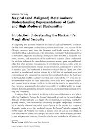 PDF) Magical (and Maligned) Metalworkers: Understanding Representations of  Early and High Medieval Blacksmiths: The Occult in Pre-Modern Sciences,  Medicine, Literature, Religion, and Astrology