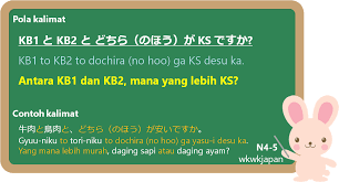 Hatiku perlahan terbang saat dia mengecup keningku lembut dan pelan pesawat itu tetap terbang meski badai dan hujan menantinya di depan. Perbandingan I Lebih Ks Kb1 To Kb2 To Dochira No Hoo Ga Ks Desu Ka Belajar Bahasa Jepang Online Wkwkjapan
