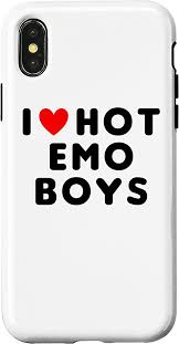 Amazon.com: iPhone X/XS I Love Hot Emo Boys Funny Red Heart Case : Cell  Phones & Accessories