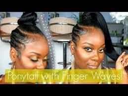 Hope you enjoy this simple hair tutorial!!! Easy Ponytail With Finger Waved Sides Short Hair Tutorial Youtube