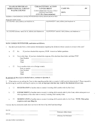 Verify what clauses exist in your state regarding moving with children. Free Michigan Child Custody Form Pdf 44kb 1 Page S