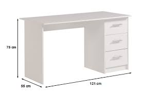 Parisot schreibtisch »fabric« bestellen ✓ kauf auf rechnung + ratenzahlung ✓ griffe sind zinkfarben » jetzt bei baur. Schreibtisch Infinity Mit 3 Geraumigen Schubladen 121 X 55 Cm Parisot Weiss Kindermoebel 24