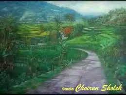Untuk membuatnya perlu dibuat sketsa pemandangannya dulu supaya mudah. Sket Lengkap Lukisan Jalan Menuju Rumah Koleksi Dr Erik Utomo 2 Karya Choirun Sholeh Youtube