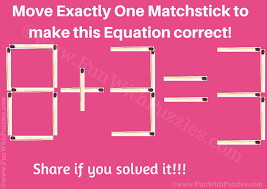 Hard matchstick puzzles with answers. Fun Matchstick Maths Problem With Answer