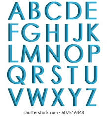 Draw block letters by making . Blue 3d Letters English Alphabet 3d Stock Vector Royalty Free 607516448 Shutterstock