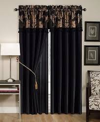 4.8 out of 5 stars. Chezmoi Collection 4 Piece Royale Jacquard Floral Curtain Set Black Gold Curtains Floral Comforter Sets Pink Curtains