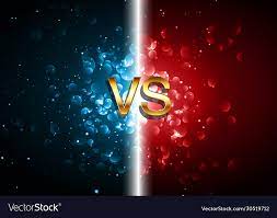 Versus battle screen background with red and blue Vector Image