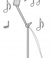 Some musical notes and a tuning fork; Top Music Notes Coloring Pages For Your Little Ones Coloring Pages