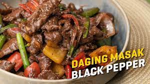 Resepi daging masak black pepper sedap tube via sedaptube.com. Resepi Daging Masak Black Pepper Black Pepper Beef Recipe Says Seismik Makan Youtube