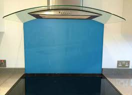 Glass splashbacks are not reserved for modern kitchens! Ral Sky Blue Glass Splashback