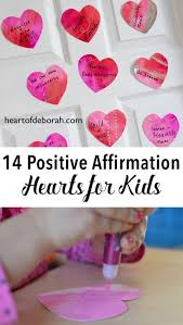 Valentine S Day Hearts With Uplifting Sayings Positive Affirmations For Kids Affirmations For Kids Positive Affirmations For Kids Heart For Kids