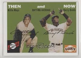 Mays turns 90 on thursday, may 6, 2021. 2003 Topps Heritage Then And Now Tn3 Willie Mays Barry Bonds