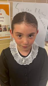 Eva’s GT project! She researched Susan B Anthony and the entire class  presented in a wax museum. The students did such a nice job. So proud of  all of them!