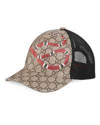 Gucci Snake Print Gg Supreme Baseball Hat Brown Baseball Hats Men S Baseball Cap Hats For Men