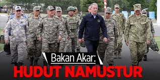 Hudut namustur şiirini okumak için tıklayın. Bakan Akar Hudut Namustur