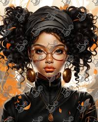 Downloadable: Precious black-headband Afrocentric Art, Digital Art  Download, Charming Printable Sticker/poster/art for Home Decor & Crafts