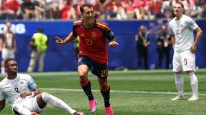Spain's Mikel Oyarzabal Celebrates