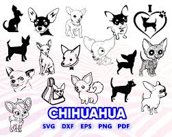 Chihuahua Svg Dog Svg Puppy Svg Cartoonchihuahua Cute Etsy Chihuahua Tattoo Dog Outline Chihuahua Art