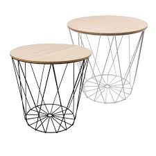 Tisch Design Beistelltisch Drahtkorb Metall Mit Deckel Weiss Schwarz O40cm In Mobel Wohnen Mobel Beistelltisch Drahtkorb Drahtkorb Tisch Beistelltisch Metall