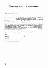 Scholarship Letter Of Recommendation Templates Best Of Free Re Mendation Letter For Scholarship In 2020 Student Scholarships Letter Of Recommendation Reference Letter