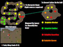 Kalphites are mainly found in the kalphite lair in the northwest of the kharidian desert. Kalphite Hive Map Runescape Guide Runehq