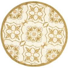 SAFAVIEH Chelsea Jamison Geometric Wool Area Rug, Ivory/Green, 2'6" x 4'