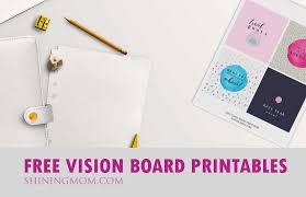 Now, let's get to those worksheets and templates. Vision Board Free Printables