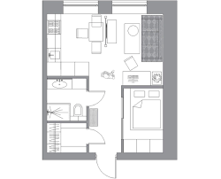 Comment Separer Les Espaces Dans Un Petit Appartement Petit Appartement Disposition D Appartement Et Appartement